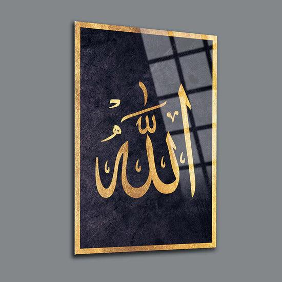Allah Muhammed Ayet-El Kürsi 3'lü Set Cam Tablo - evdeyiz.de