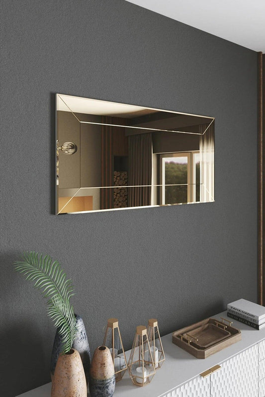 Bronz Dekoratif Konsol Ve Boy Aynası - 140x70 cm - evdeyiz.de