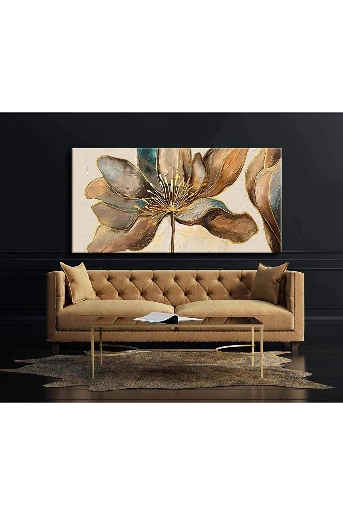 Cennet Çiçeği Dekoratif Kanvas Tablo - 100x50 cm - evdeyiz.de