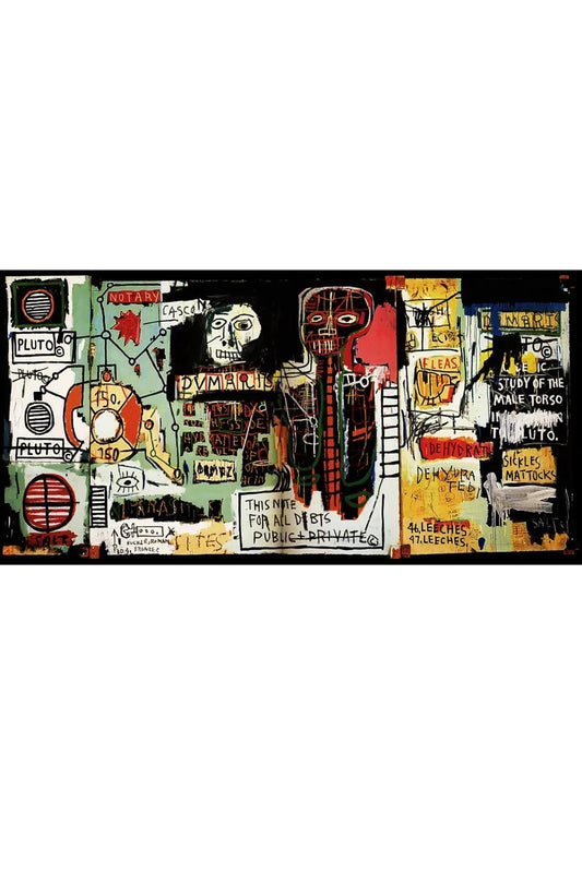 Jean-Michel Basquiat Notary Kanvas Tablo Cafe Tablo - 40x80 cm - evdeyiz.de