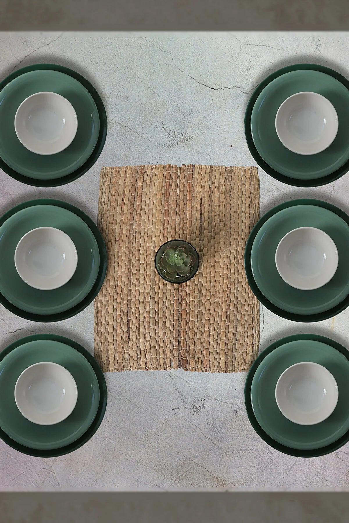 Keramika Green Mix Yemek Takımı 18 Parça 6 Kişilik - evdeyiz.de