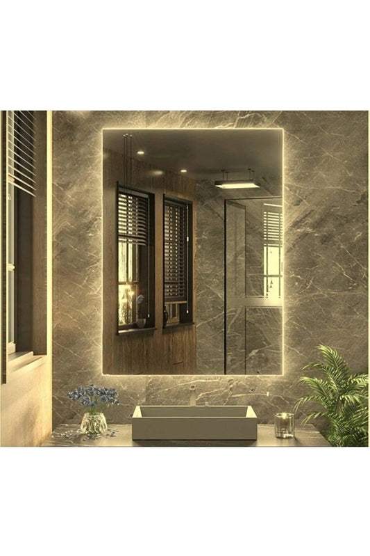 Led'li Lavabo & Banyo Aynası - 50x70 cm - evdeyiz.de