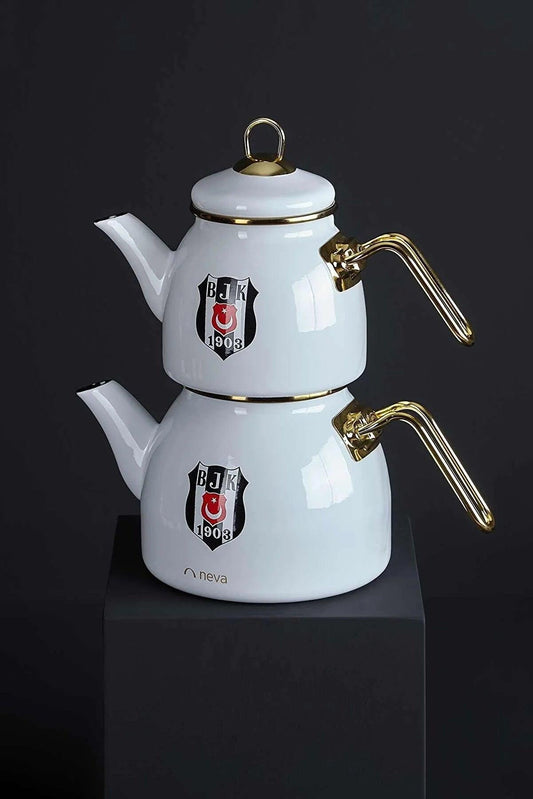 Neva - Beşiktaş Lisanslı Arma Logo Çaydanlık - evdeyiz.de