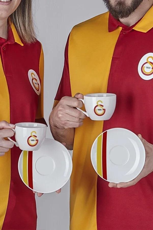 Neva Galatasaray Lisanslı Çizgili 2'li Çay Fincan Takımı - evdeyiz.de