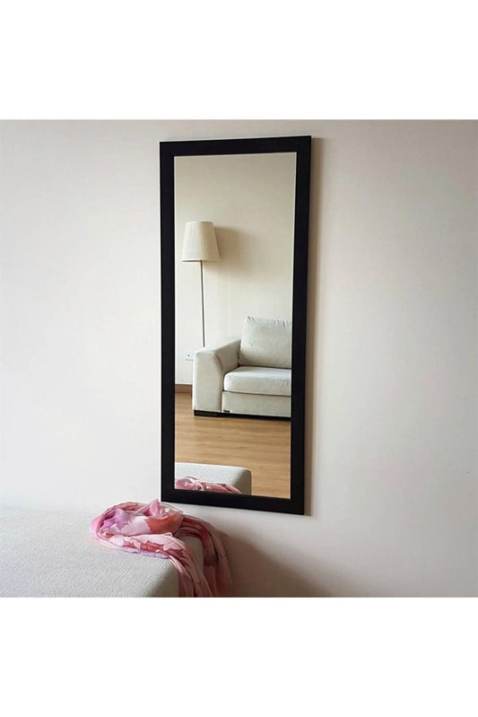 Siyah Dekoratif Ayna - 45x110 cm - evdeyiz.de
