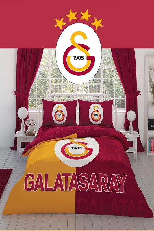 Taç Lisanslı Galatasaray Parçalı Logo Pamuk Çift Kişilik Nevresim Takımı Çok Renkli - evdeyiz.de